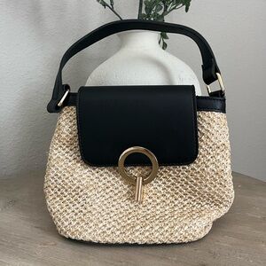 Black and Tan Woven Women's Bag